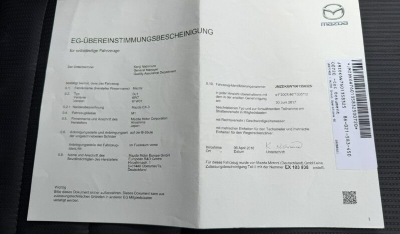 Mazda CX-3 Klimatronic 2-stref, Podgrz. fotele, PDC, Asystent pasa ruchu full