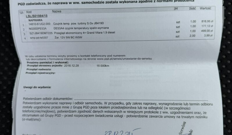 Suzuki Grand Vitara 4×4, Klimatronic, Tempomat, 2 kpl. kół, Hak, Podgrz. fotele, Ele szyby full