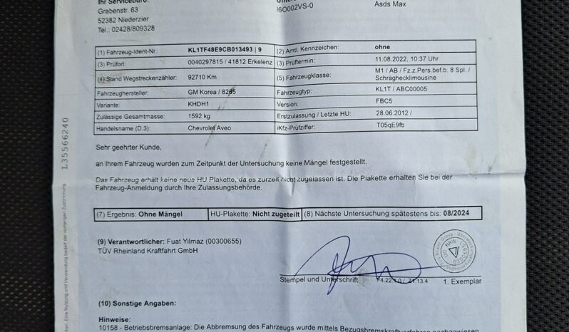 Chevrolet Aveo Klimatyzacja, Podgrz. fotele, Czujniki parkowania, Alu full